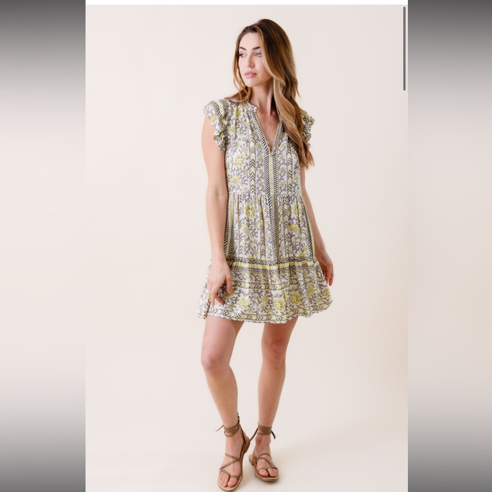 Boho Chic Patterned Mini Dress - Picture 2 of 3